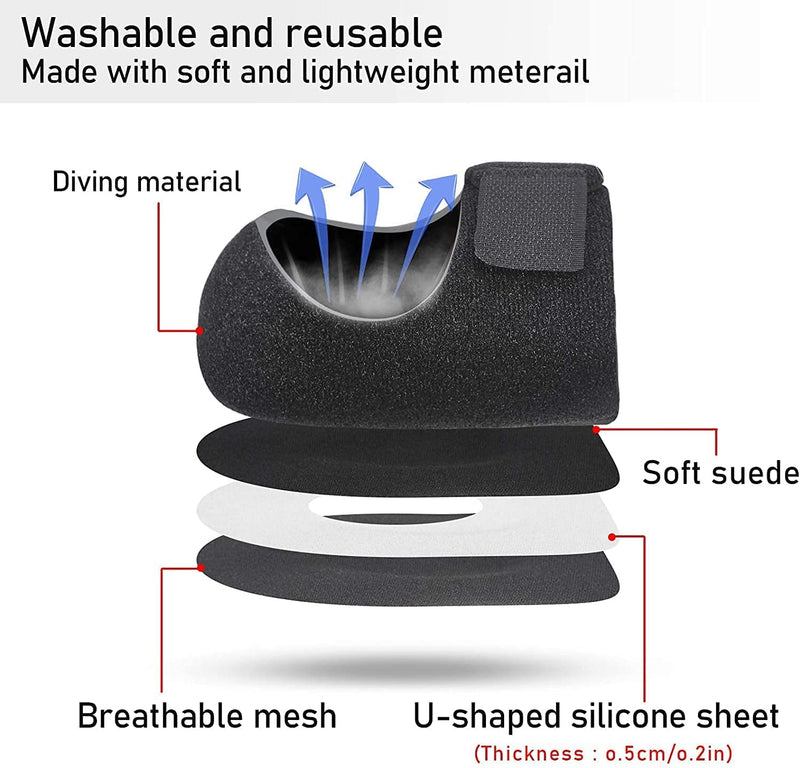 2 x Heel Pads, Heel Sleeves, Gel Heel Protectors for Plantar Fasciitis, Achilles Tendonitis, Bone Spurs, Heel Cups, Heel Pads, Heel Cushions for Relief of Heel Pain/Pressure - NewNest Australia