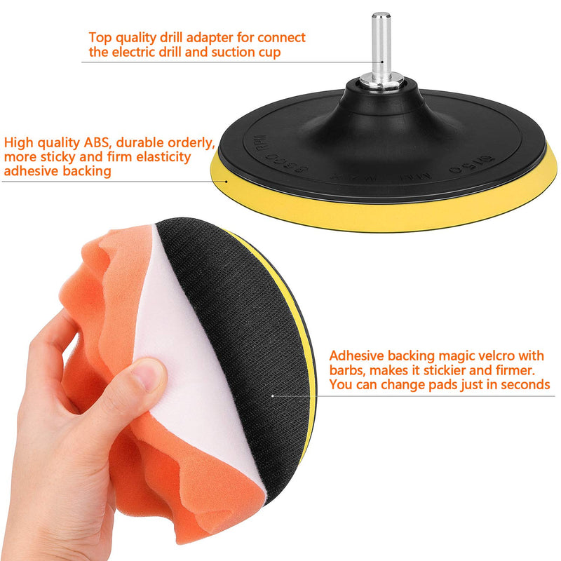 6 Inch Buffing and Polishing Pad Kit 11 PCS with Drill Adapter - NewNest Australia