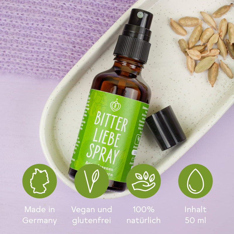 BitterLiebe® bitter substances spray 50ml I bitter drops from The Lions' Den I Hildegard von Bingen, bitter herbs - NewNest Australia