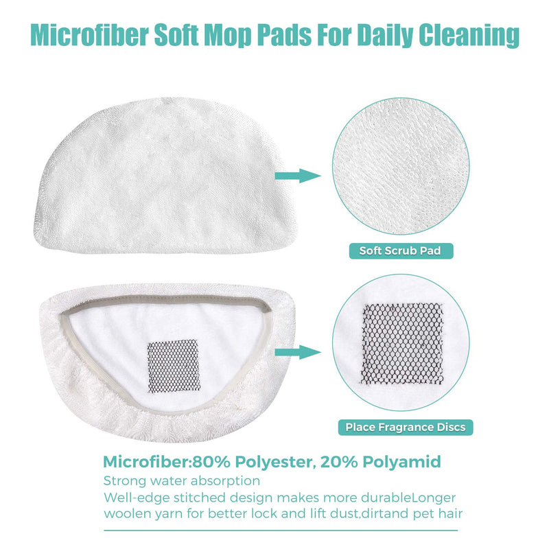 Mochenli 6 Pack Steam Mop Pads Replacement for Bissell Powerfresh Steam Mop 1940 1440 1544 1806 2075 Series, Model 19402 19404 19408 19409 1940a 1940f 1940q 1940t 1940w Washable Cleaning Pad - NewNest Australia