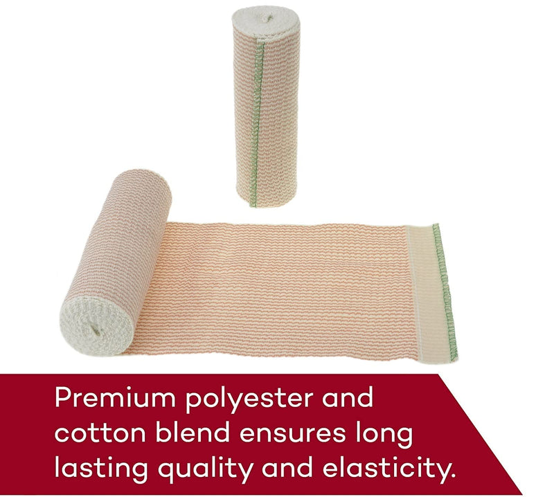 Dealmed 6" Elastic Bandage Wrap with Self-Closure – 2 Elastic Bandages, 5 Yards Stretched Compression Bandage Wrap, Wound Care Product for First Aid Kit and Medical Facilities Pack of 2 - NewNest Australia