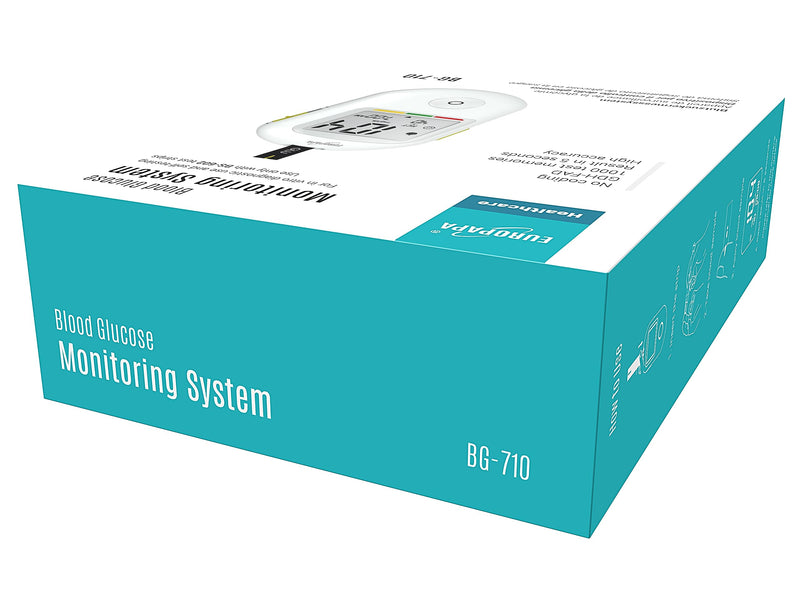 Europapa Blood Glucose Monitor With 10 Blood Glucose Test Strips And 10 Blood Lancets And Lancing Device, Blood Glucose Measuring System Diabetes Set Mg/Dl For Blood Sugar Self-Control (White) - NewNest Australia