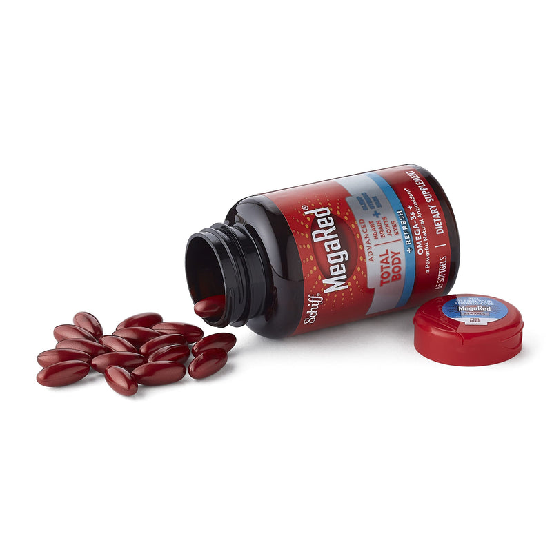 Omega-3 Blend Total Body + Refresh 500mg Softgels, MegaRed (65 count in a bottle), Easily Absorbed Krill Oil, To Support Your Heart, Joints, Brain & Eyes Total Body Refresh - NewNest Australia