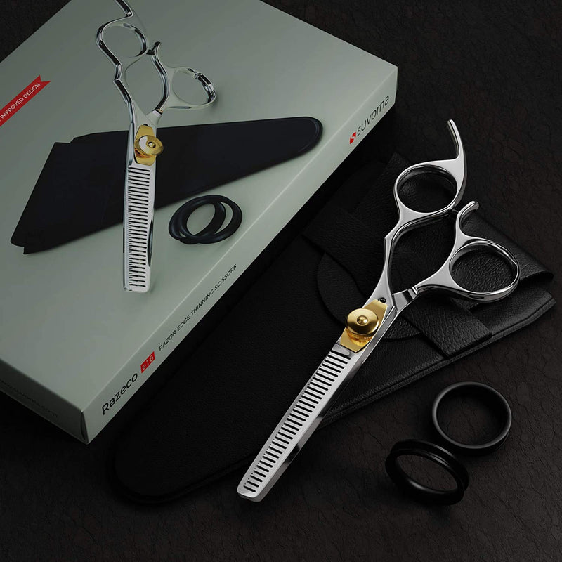 Suvorna Professional Hairdressing Thinning Scissors 6.5 inches - Barber Hair Thinning Scissors for Ladies Men Kids - Hairdresser Thinning Scissors for Hair Salon & Pet Grooming. - NewNest Australia