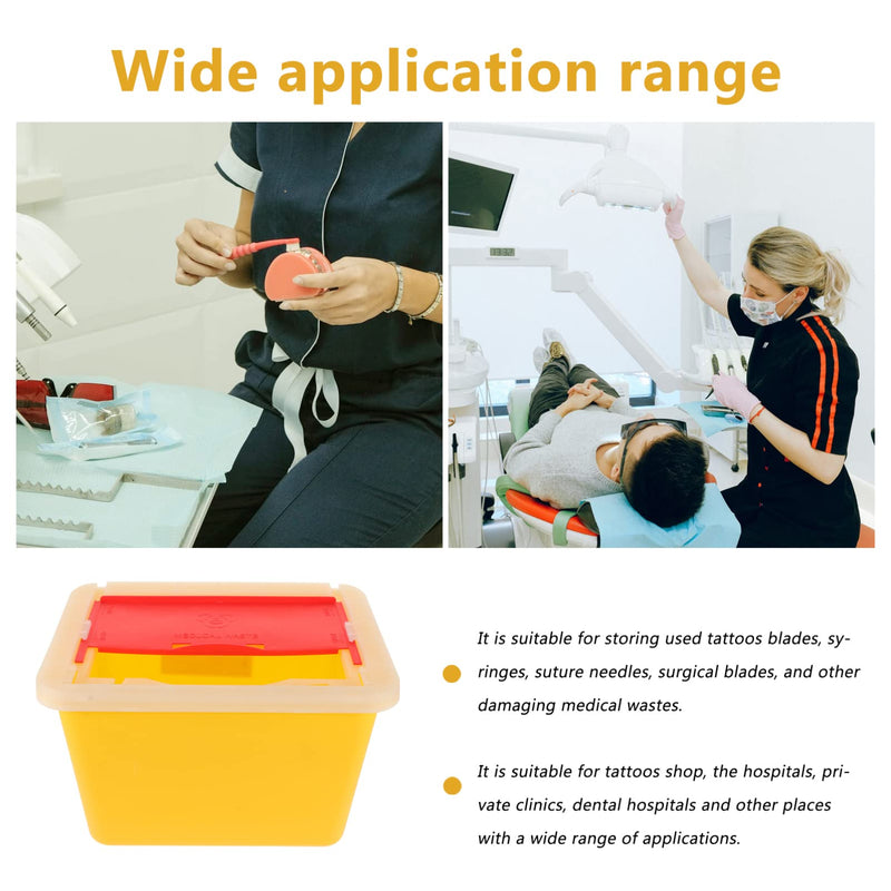 Beavorty Disposal Container For Puncture-Proof Needles, Disposal Container For Needles, Disposal Container For Puncture-Proof Waste, Biohazard Needle Container, Disposal Box: - NewNest Australia