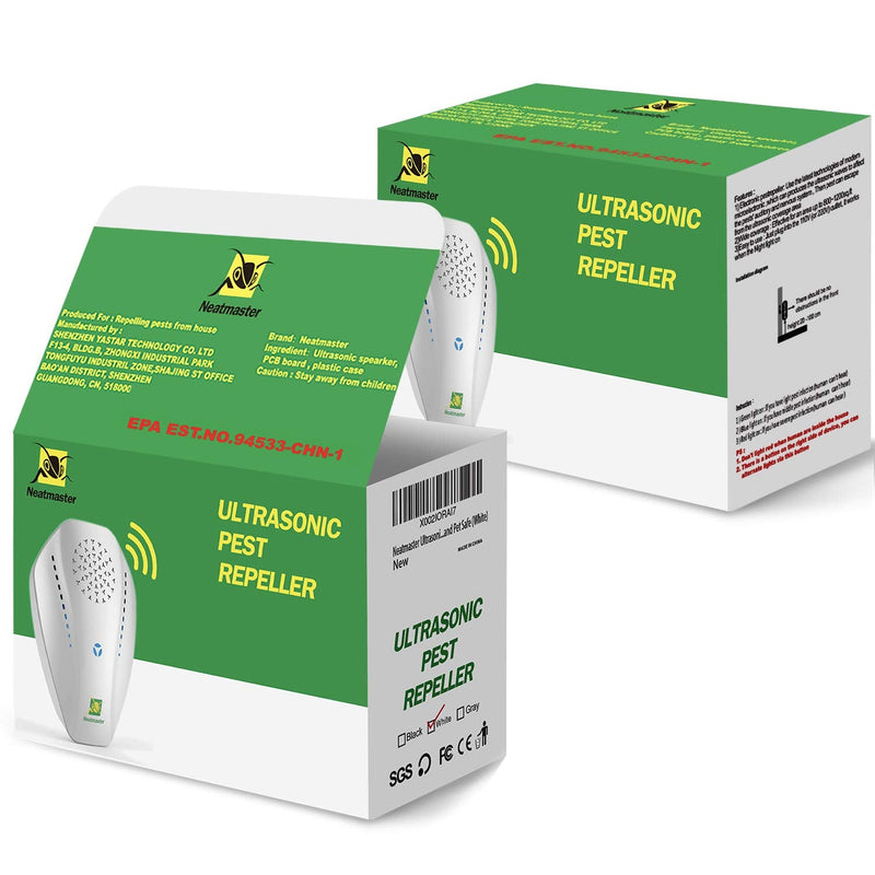 Neatmaster Ultrasonic Pest Repeller Electronic Plug in Indoor Pest Repellent, Pest Control for Home, Office, Warehouse, Hotel - NewNest Australia