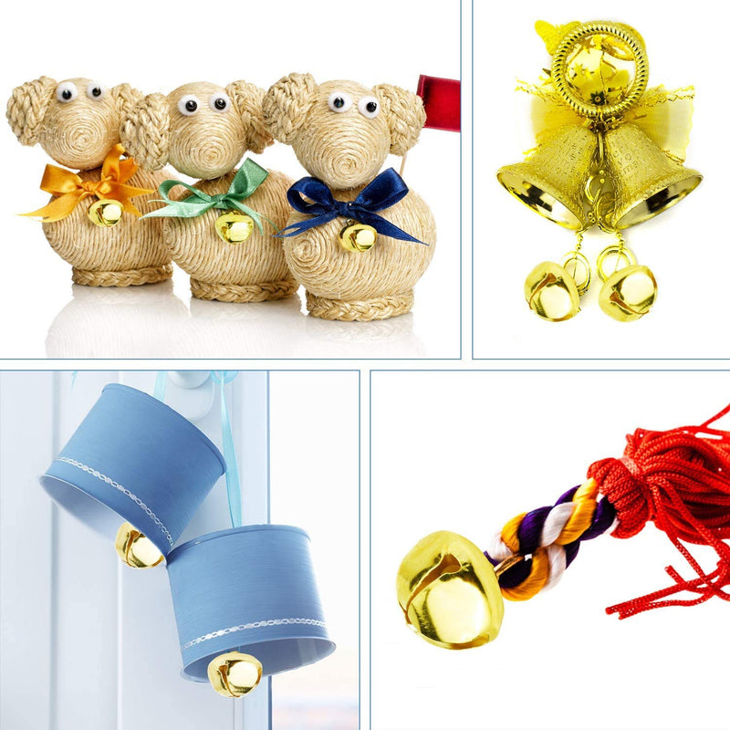 50 Pieces Jingle Bells 4/5Inch Craft Bell Bulk for Christmas Home and Pet Decorations (Gold) Gold - NewNest Australia