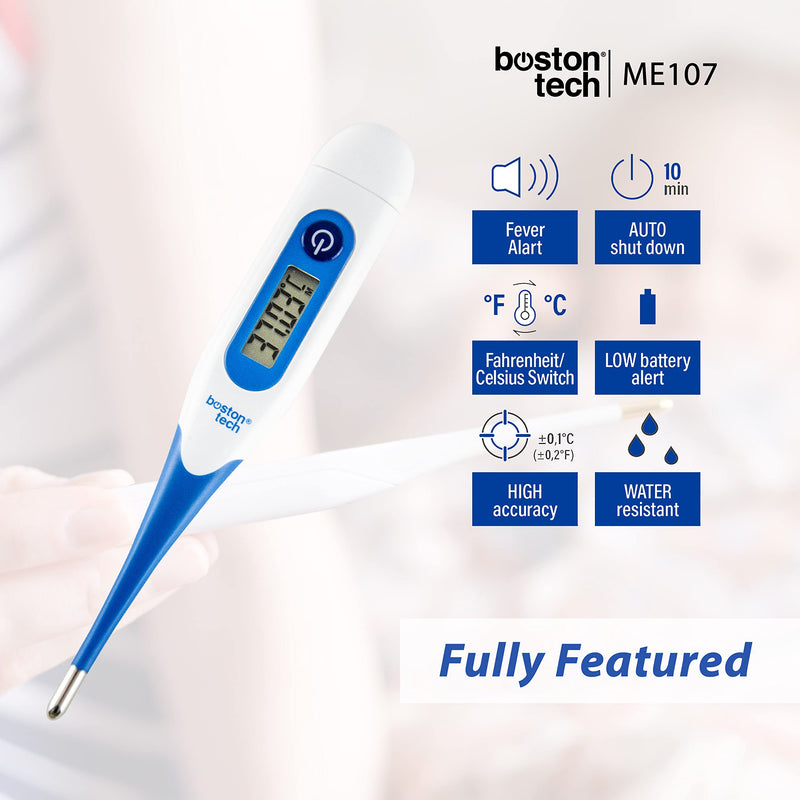 Digital And Basal Thermometer For Babies, Children And Adults, Fever Alarm, Flexible Tip, Quick And Accurate, Oral, Rectal Or Axillary Temperature In 10 S Easy To Read And Housing - NewNest Australia