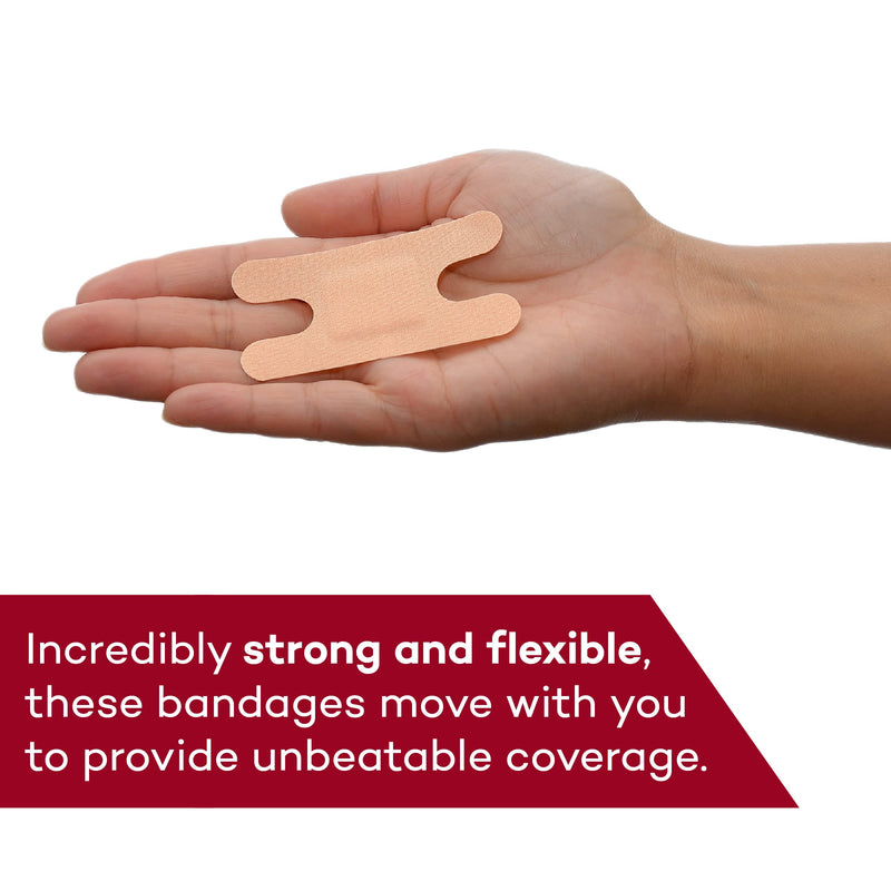 Dealmed Fabric Knuckle Flexible Adhesive Bandages – 100 Count (1 Pack) Bandages with Non-Stick Pad, Latex Free, Wound Care for First Aid Kit, 1 1/2" x 3" Knuckle (Box) - NewNest Australia