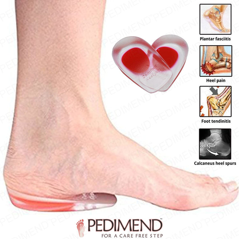 Pedimend 2 Pairs Gel Heel Cups, Silicone Heel Cup Pads for Plantar Fasciitis, Heel Spur & Achilles Pain, Gel Heel Cups and Cushions Absorbing Support (Small: EU 35 – 40) Small: Eu 35 – 40 - NewNest Australia