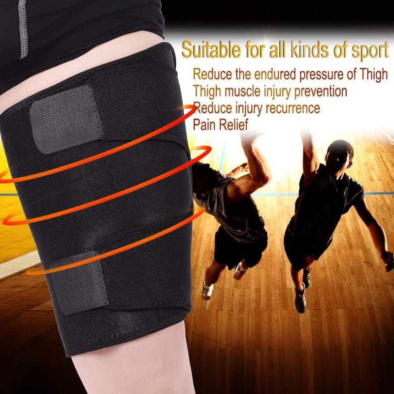 Yosoo Health Gear Breathable Thigh Support, Hamstring Compression Sleeve, Neoprene Non-slip Quadriceps Support Brace, Adjustable Thigh Wrap for Sprains, Strains, Pulled Muscles, Sports Injury - NewNest Australia