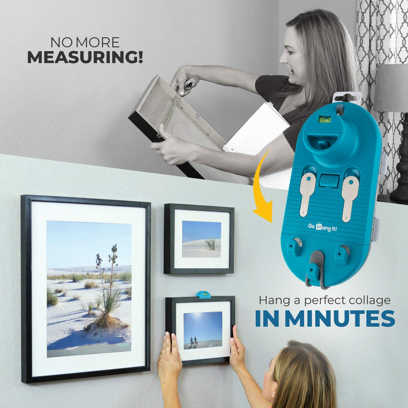 Go Hang It! Pro, The Original All-in-One Picture Hanging and Leveling Kit - Easily Hang Sawtooth/Wire Hangers - Includes Hardware Case with 85-Piece Picture Hanging Essentials - NewNest Australia