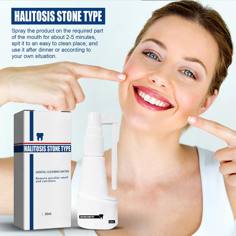 Teeth whitening mouth spray, tooth cleaning spray, tartar spray, tartar-free dissolving tooth spray, tartar remover, removes yellow tooth stains, protects oral hygiene and oral care 30ml - NewNest Australia