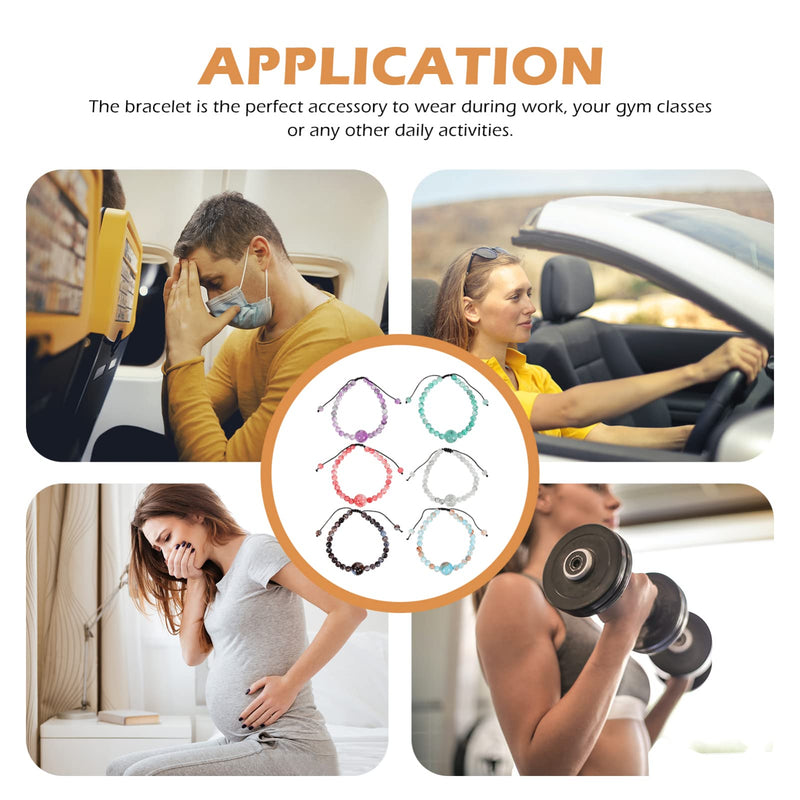Ciieeo 6Pcs Motion Sickness Bracelets Anti Nausea Wristband Sea Sickness Bands Adjustable Nausea Relief Bracelet Hand Bands for Nausea Motion Sickness Car Sea Travel Airplane - NewNest Australia