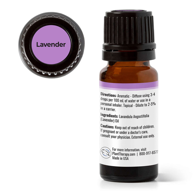 Plant Therapy Lavender Essential Oil 100% Pure, Undiluted, Therapeutic Grade 10 mL (1/3 oz) 0.34 Fl Oz (Pack of 1) - NewNest Australia