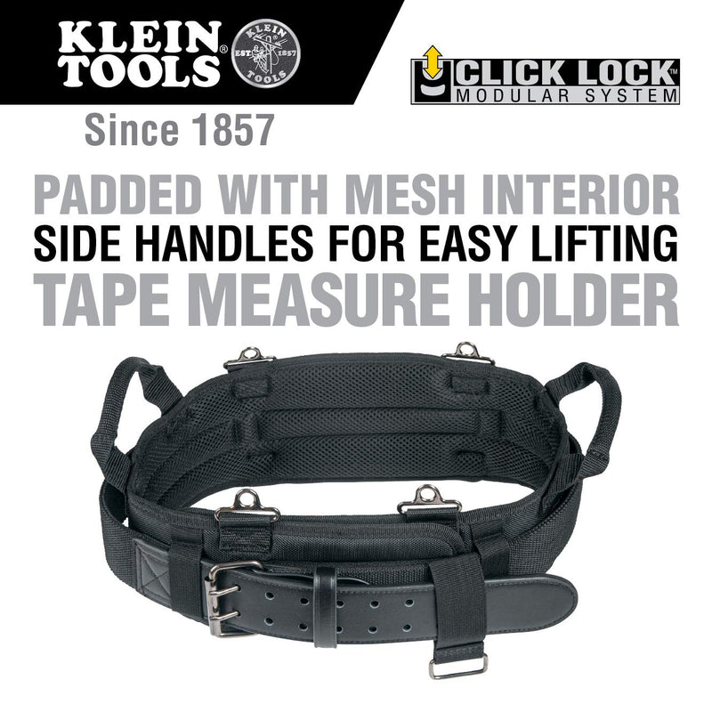 Klein Tools 55918 Tool Belt, Electrician Tool Belt for use with Modular Pouches from Klein Tools Click Lock Modular System, Size M Medium Tool Belt - NewNest Australia