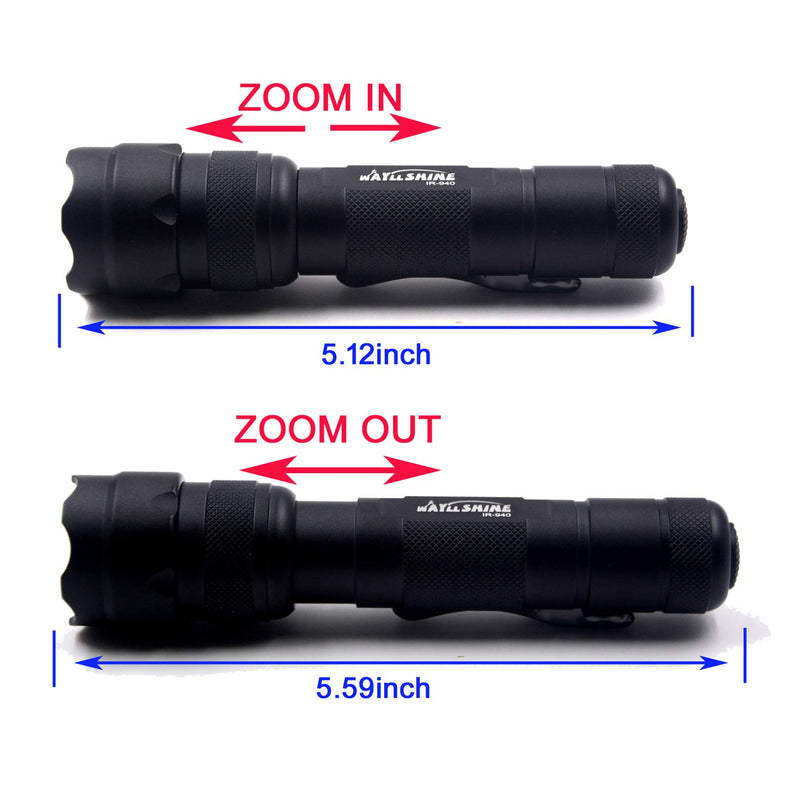 WAYLLSHINE 940nm IR Flashlight Infrared Illuminator Flashlight, 940nm IR Illuminator Flashlight Night Vision Flashlight, Zoomable 940nm Infrared Flashlight For Hunting, Night Vision Camera - NewNest Australia