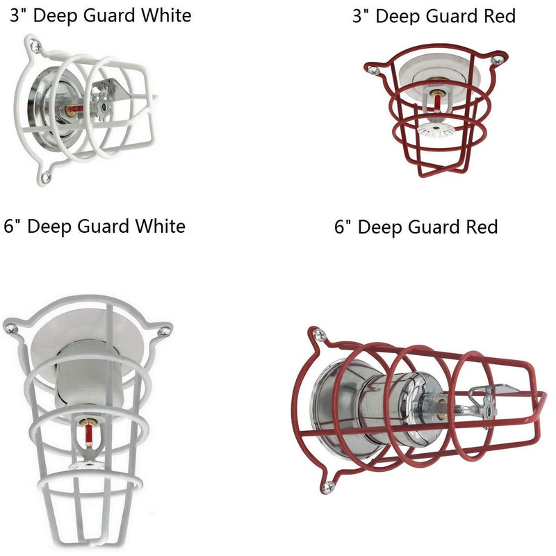 Happy Tree (6 Pack) Fire Sprinkler Head Guard Cover for Both 1/2" & 3/4" Fire Head for Protecting Flush Mount & Side Wall & Pendent Head Semi - Recessed Sprinkler Head Cage Red 6 Pack - NewNest Australia