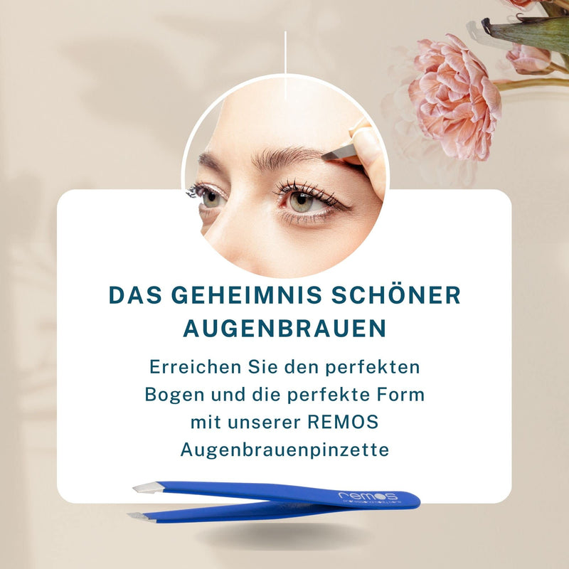 Remos Eyebrow Tweezers Made Of Stainless Steel - Dark Blue Tweezers Remove The Finest And Shortest Hairs - Suitable For Eyebrows, Beards And Hair - High Quality Dark Blue - NewNest Australia