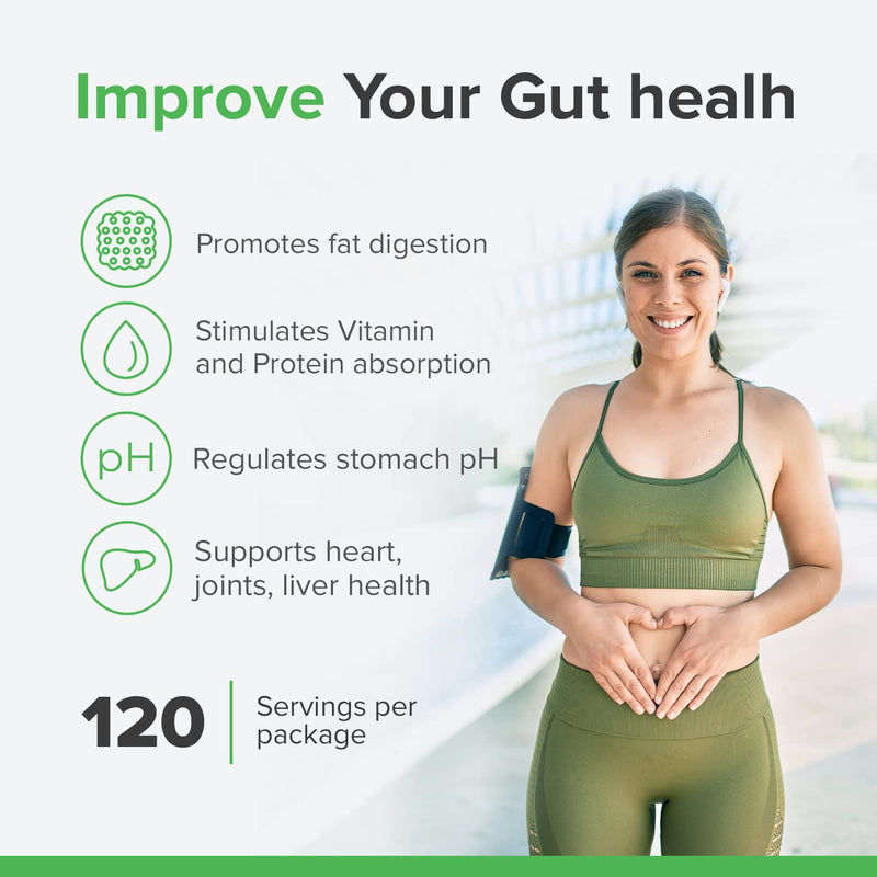 Betaine Hydrochloride 650 Mg 120 Capsules High Dose - Digestive Enzymes - Easily Digestible Betaine Hcl Vegan Dietary Supplement - Supports Heart Joints Liver - From Raw Powders - NewNest Australia