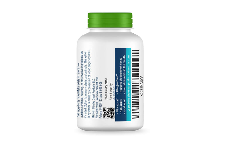 OraCoat XyliMelts Dry Mouth Relief Moisturizing Oral Adhering Discs Mild Mint with Xylitol, For Dry Mouth, Stimulates Saliva, Non-Acidic, Day and Night Use, Time Release for up to 8 Hours, 100 Count 100 Count (Pack of 1) - NewNest Australia