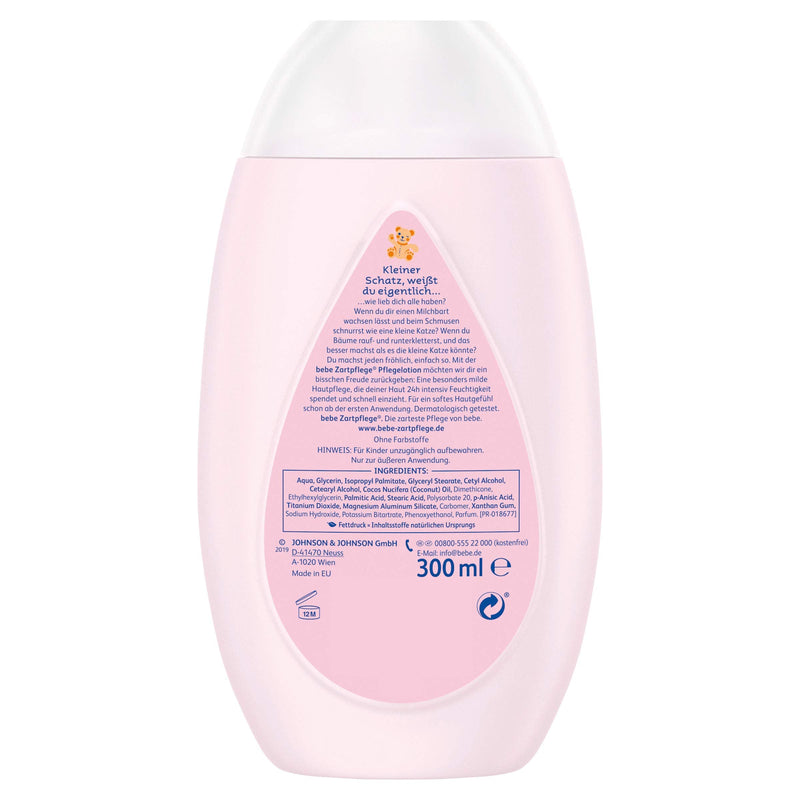 Bebe delicate care body lotion, baby care, delicate care lotion for young skin, without dyes, light pleasant smell, 300ml - NewNest Australia