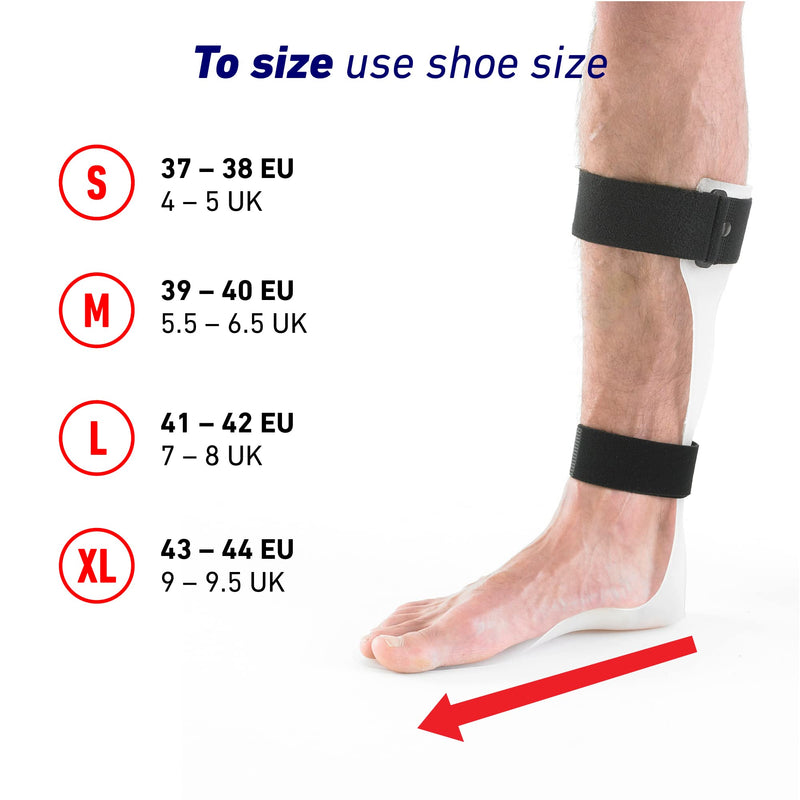 Neo G Foot Drop Brace – AFO Drop Foot Splint Reflex - Support for Drop Foot, Nerve Injury, Foot Position, Relieve Pressure, Ankle & Foot Orthosis - Class 1 Medical Device - S - Left S (Pack of 1) - NewNest Australia