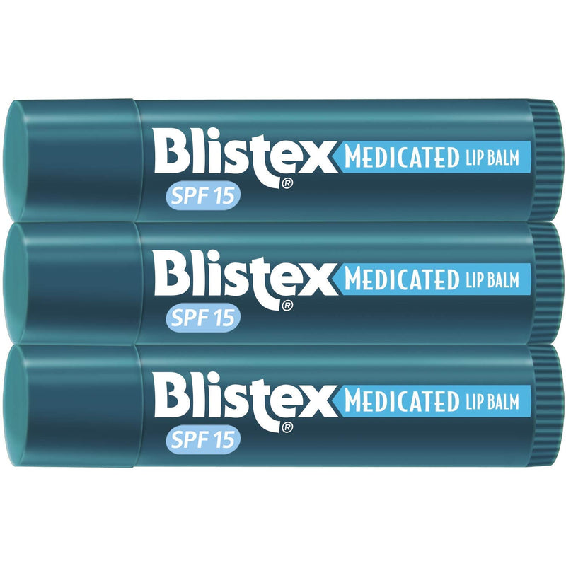 Blistex Medicated Lip Balm, 0.15 Ounce (Pack of 3) 0.15 Ounce (Pack of 3) - NewNest Australia