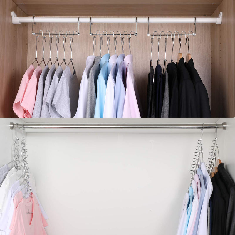 NewNest Australia - Meetu Closet Organizer 9.5 Inch Cloth Hanger Magic Space Saving Hangers for Closet Wardrobe Closet Organization Closet System (Pack of 8) 