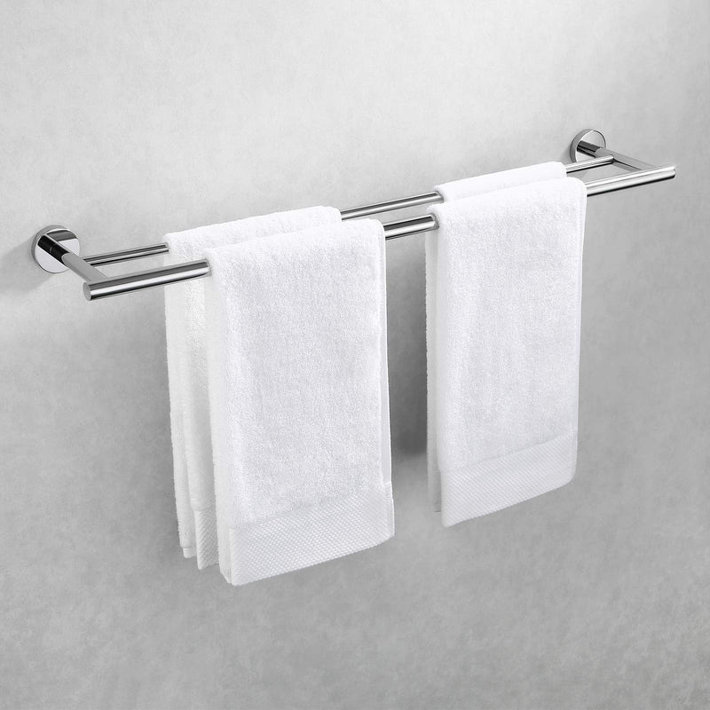 KES Double Towel Bar SUS 304 Stainless Steel Bathroom Towel Rack 30 Inch Bath Towel Holder RUSTPROOF Wall Mount Polished Finish, A2001S75 Polished Silver - NewNest Australia
