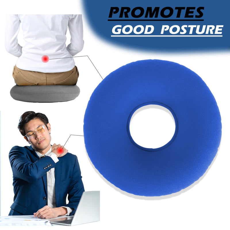 TUAKIMCE Donut Cushion Prostate Seat Doughnuts, Portable Donut Cushion for Pressure Relief, Pressure Cushion for Hemorrhoids, Prostate, Post Natal, Surgery, Pressure Sores- Air Pump Included (Blue) Blue - NewNest Australia