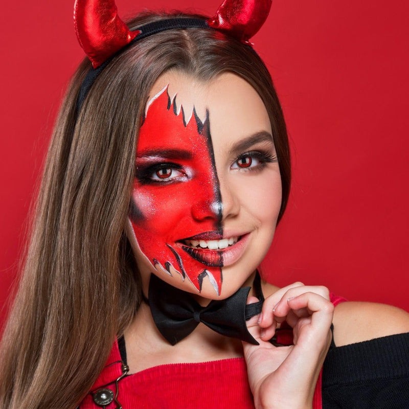Red Crazy Fun contact lenses 'Red Flower' without strength with free lens case - top quality for carnival, carnival and Halloween 2024 0.0 diopters 8.6 millimeters 14.00 millimeters 2.0 - NewNest Australia