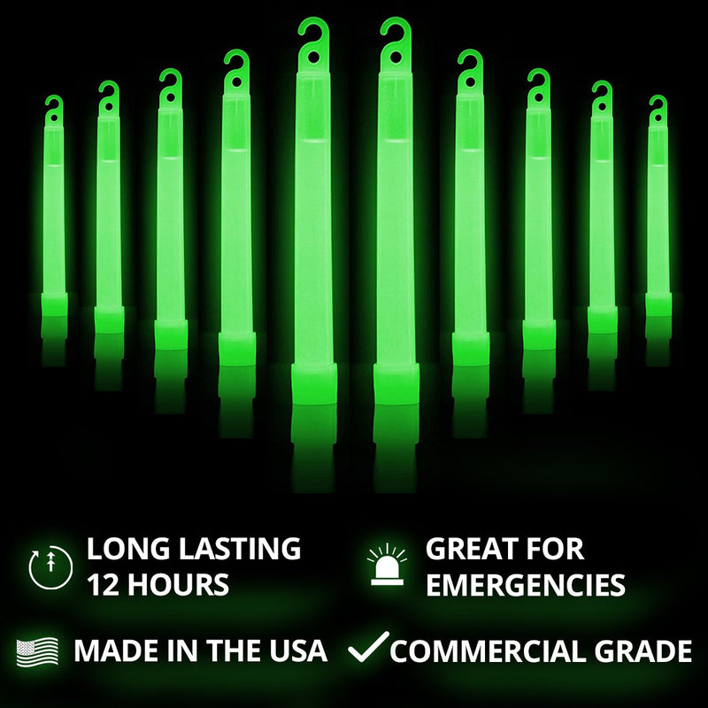 Cyalume-9-08001 Green Glow Sticks - Premium Bright 6” SnapLight Sticks with 12 Hour Duration (10 Pack) 10 Pack - NewNest Australia