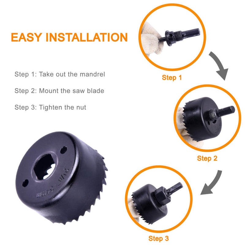 Hole Saw Kit, SUNGATOR 5-Piece Set. Specially Constructed Heat Treated Carbon Steel, High Precision Cutting Teeth. Cut Clean, Smooth, and Precise Holes Through Wood, Plastic, PVC Board and Drywall. - NewNest Australia
