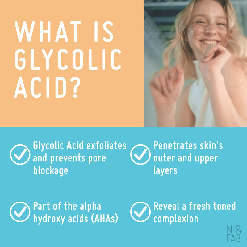 Nip+Fab Glycolic Acid Fix Daily Cleansing Pads for Face with Hyaluronic Acid | 100 Pads XXL & Glycolic Acid Fix Face Scrub Extreme with Salicylic Acid | 75 ml 2.5 fl oz + Face Scrub Extreme - NewNest Australia