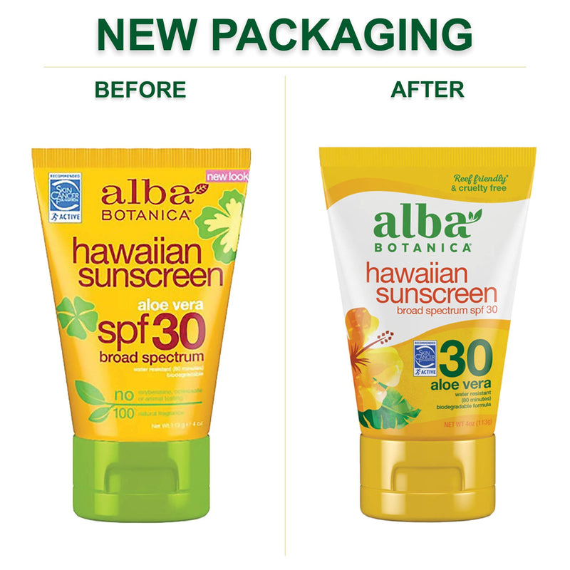 Alba Botanica Hawaiian Aloe Vera Sunscreen SPF30, 113 g - NewNest Australia