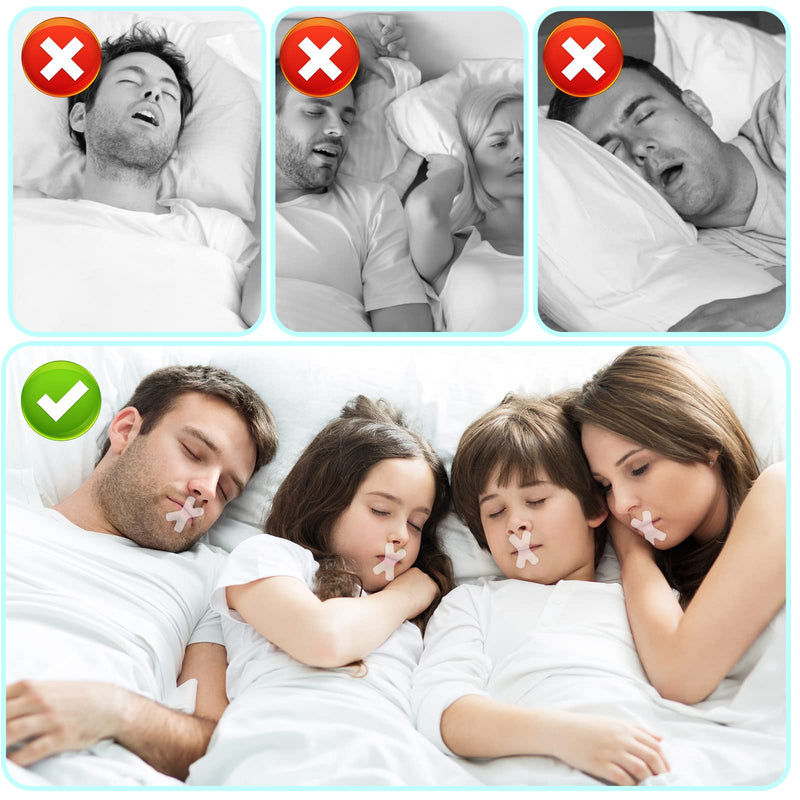 120Pcs Sleep Mouth Tape for Sleeping, Sleep Strips Mouth Tape for Snoring Nasal Breathing, Sleep Tape Anti Mouth Breathing Tape for Better Nose Breathing Snoring Relief, Less Snoring Devices - NewNest Australia