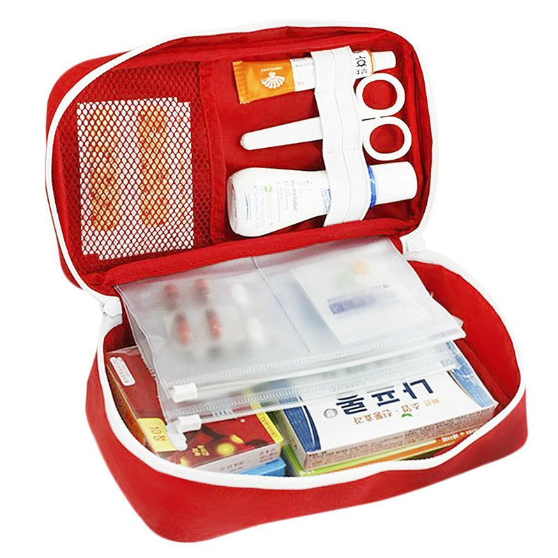 PAXLamb First Aid Bag First Aid Kit Empty Medical Storage Bag Red Trauma Bag for Emergency First Aid Kits Car Workshop Cycling Outdoors (Blue Handle) Blue Handle - NewNest Australia