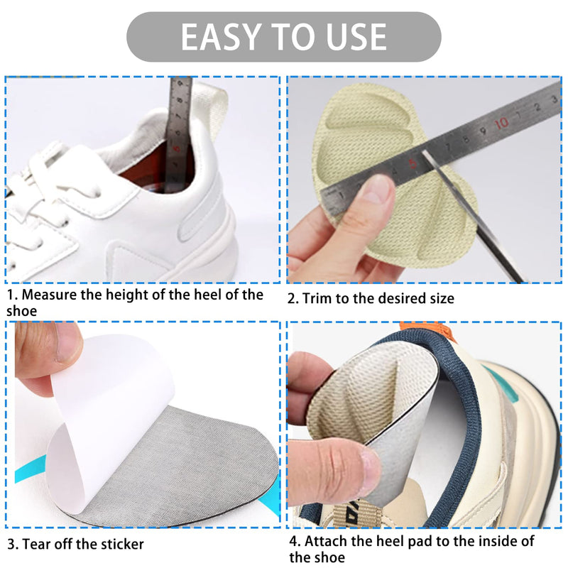 3 Pairs Of Heel Cushion Pads, Heel Protection, Heel Grips, Shoe Pads, Self-Adhesive Heel Grip Liner, For Reduction, Prevents Grinding Of Feet (Black, Grey, Beige) - NewNest Australia