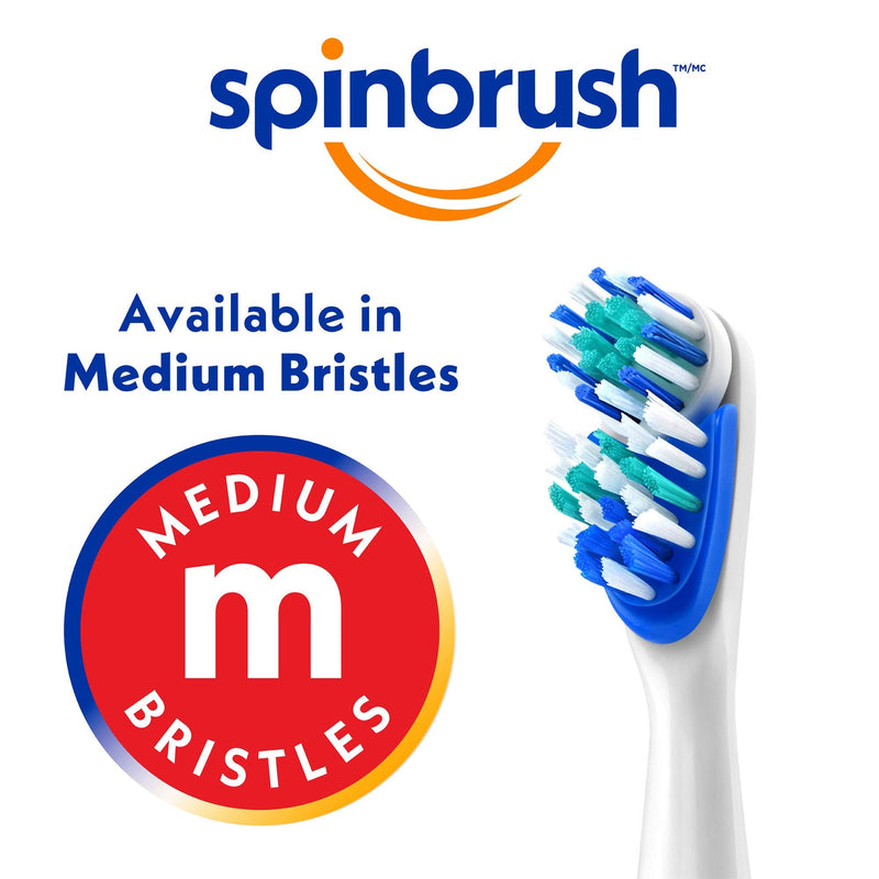 Spinbrush PRO CLEAN Refill, Soft Bristles, Includes 2 Replacement Heads for Battery Powered Toothbrushes - NewNest Australia