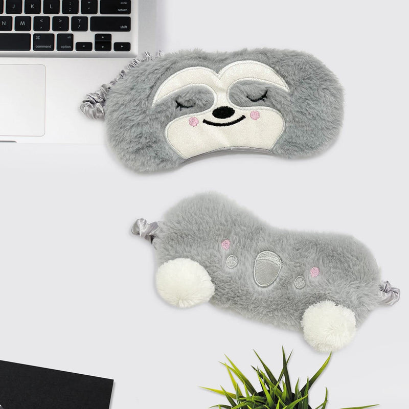 2 pcs Eye Mask Sleep Women Girls Kids Adult Child Soft Blindfold Elastic Strap Fluffy Breathable Eyeshade Animal Plush Cartoon Skin-Friendly Night Travel Sleeping Nap Meditation Blackout Anti-Allergy - NewNest Australia