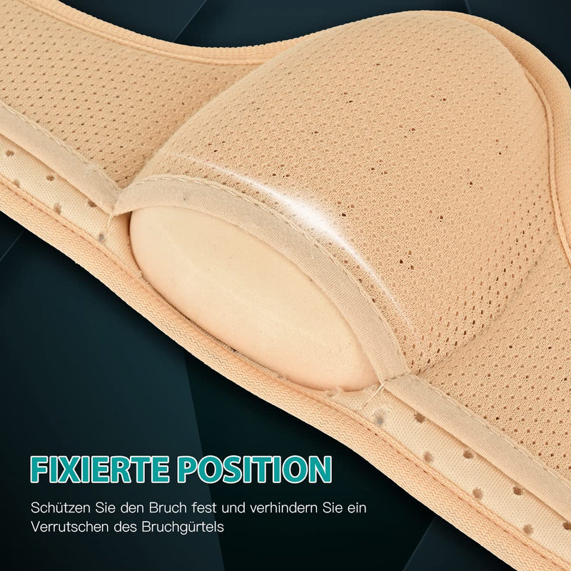 Tenbon Hernia Belt for Men, Inguinal Hernia Support, Medical Hernia Protection, Groin Brace for Single Sports Hernias, Adjustable Waist Belt with Removable (Beige, L) Beige - NewNest Australia