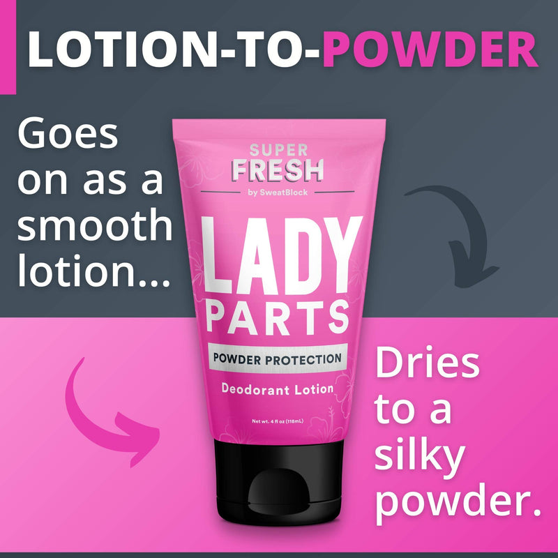 Super Fresh Lady Parts Deodorant For Women - Lotion-to Powder Protection - Aluminum Free, Talc Free, Feminine Deodorant With Aloe For Breast & Private Parts, Crotch & Inner Thigh, Monkey Butt & Chafing - Absorb Mild Sweat, Prevent Odor & Chafe - Made i... - NewNest Australia