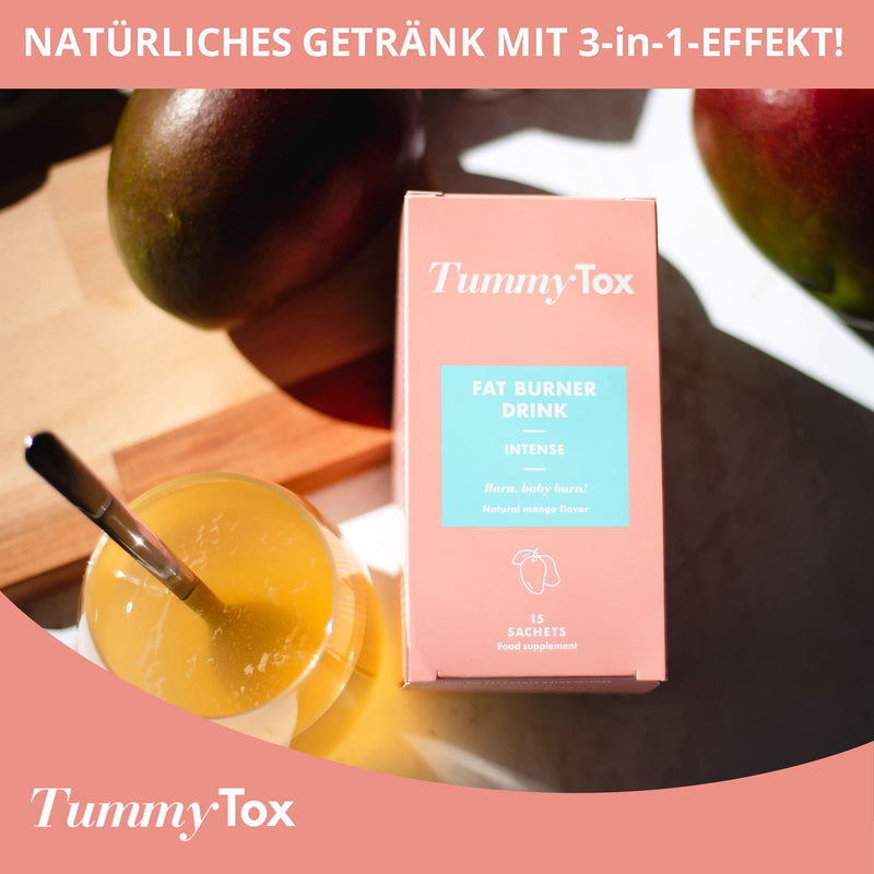 F-Burner Drink - L-Carnitine, Guarana and Green Mate Leaf Extract - Mango Flavored Drink - 30 Sachets for 30 Days - TummyTox - NewNest Australia