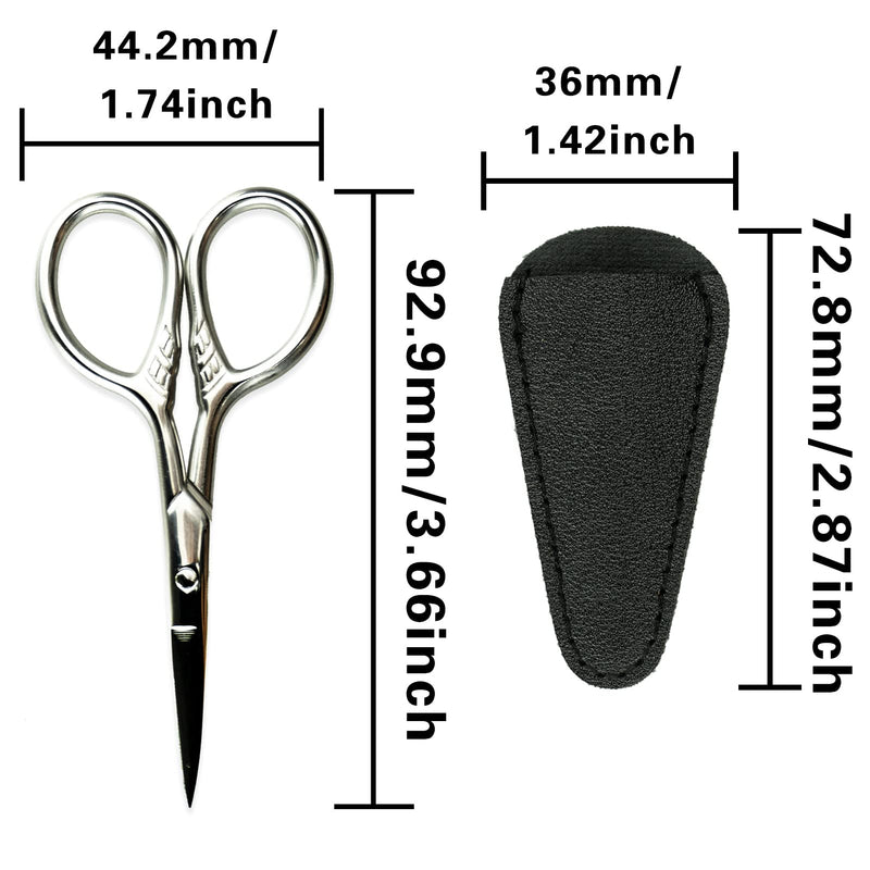 Beard Scissors Mustache Scissors Stainless Steel Grooming Scissors Men's Mustache Beard Scissors Manicure Cuticle Scissors for Eyebrows Eyelashes Nose Hair - NewNest Australia
