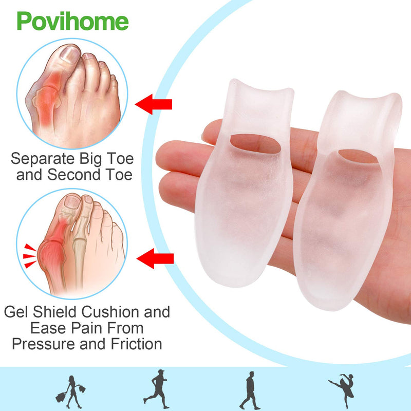 Povihome 8 Pack Bunion Cushion and Protector(1/2'' Thick), Bunion Pads, Bunion Corrector and Bunion Relief with Gel Shield, Treat Pain in Big Toe Joint, Realign Big Toe and Relieve Bunion Pain - NewNest Australia