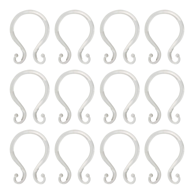 Kenney Double Shower Curtain Hooks (Set of 12), Clear - NewNest Australia