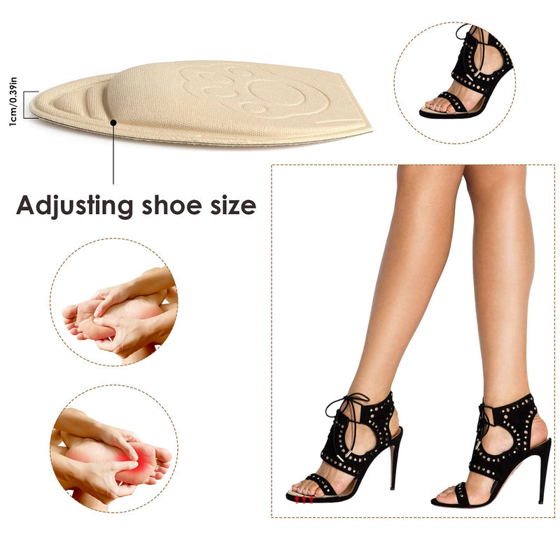 Yolev 2Pairs High Heel Memory Foam Ball of Foot Support Cushions Metatarsal Forefoot Pads Pain Relief Insoles for Women's Heels Non-Slip Shoe Inserts to Make Too Big Shoes Fit Tighter - NewNest Australia