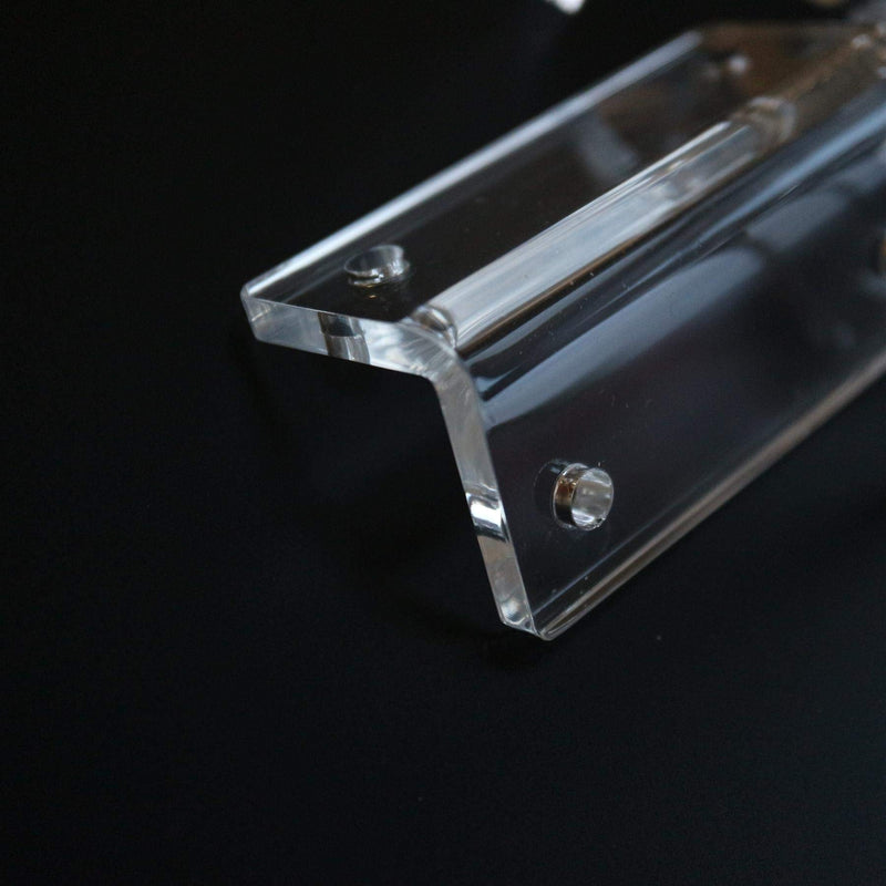 4 x V2, 5mm thickness, Angle L Brackets, Polished Clear Transparent Perspex Acrylic + 20x M5 Bolts, Clear Right Angle Bracket, Corner - NewNest Australia