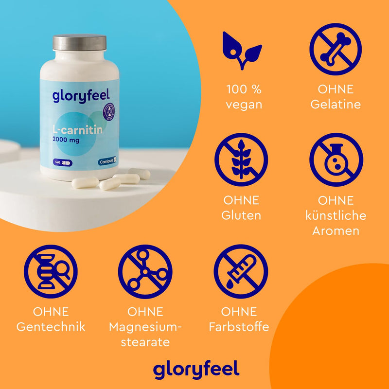 L-Carnitine 2000 ‚ Brand Raw Material Carnipure By Lonza ‚ 140 Vegan Capsules ‚ 2,000 Mg Pure L-Carnitine Per Daily Dose ‚ Laboratory Tested, High Dose And Made In Germany Without Additives - NewNest Australia